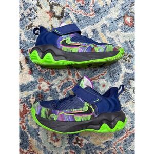Nike Giannis Immortality 2 Boys 1.5Y Blue Green Purple Basketball Shoes